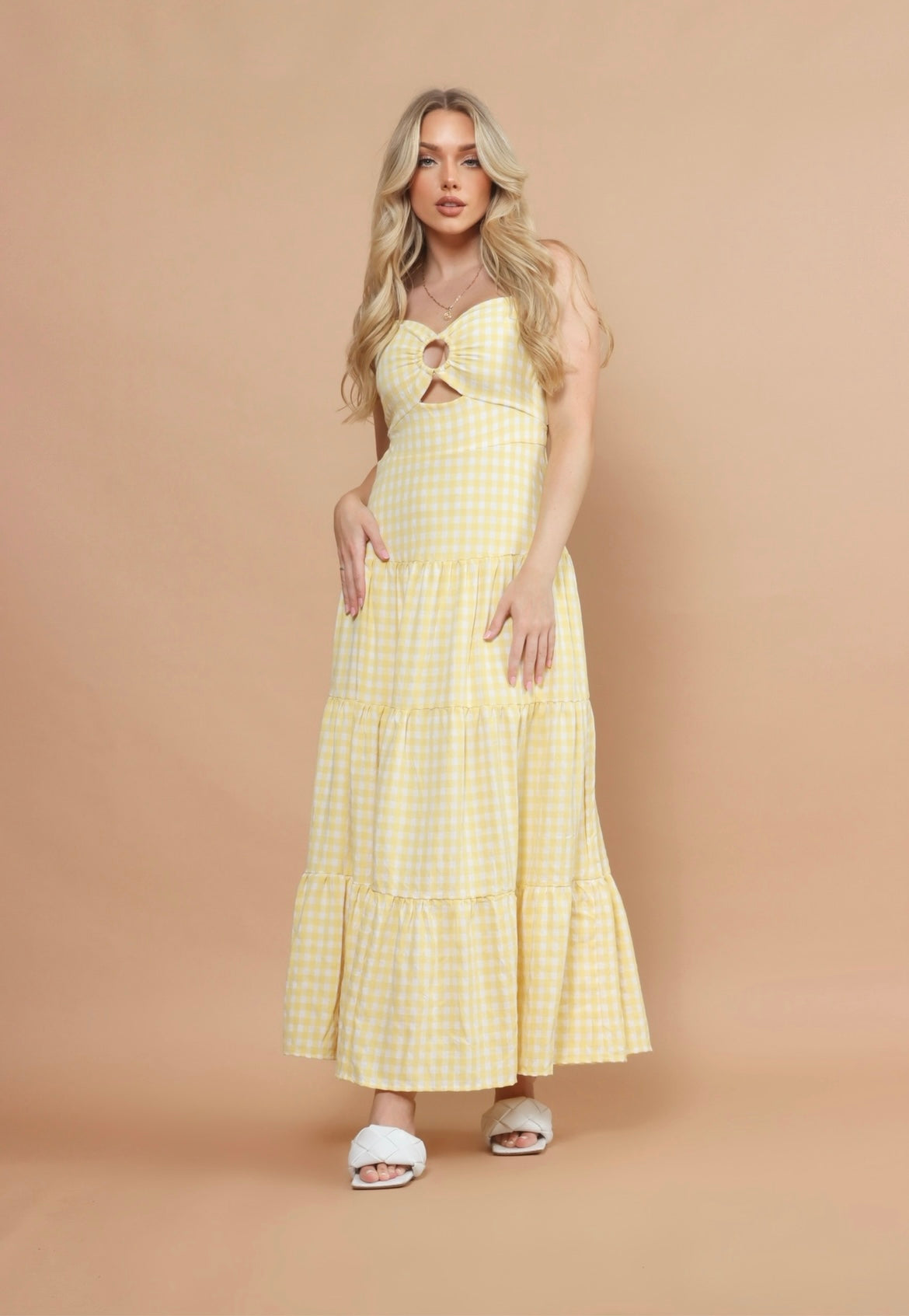 Maxi gingham dress best sale